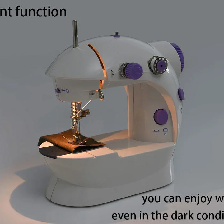 Compact Sewing Machine 202 – With Built-in Light, Cutter & Pedal | Ideal for Beginners